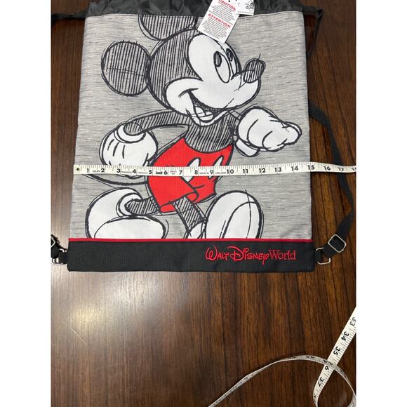Walt Disney World Mickey Mouse Sketch Drawstring Cinch Bag 18.5” x 15” - Picture 7 of 7